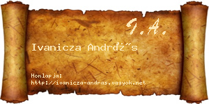 Ivanicza András névjegykártya